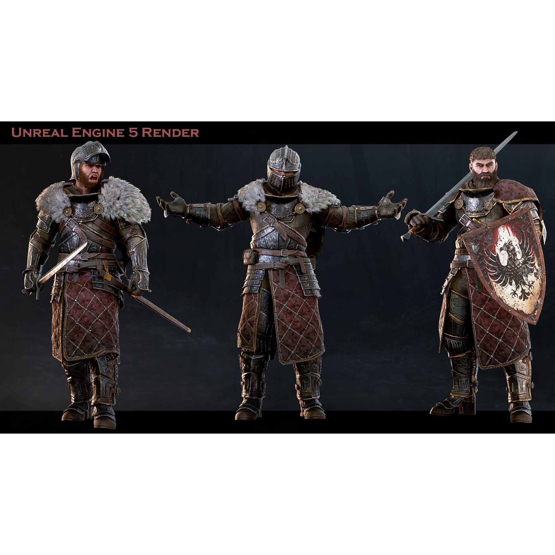 Knight Errant - Low-Poly Game-Ready 3D Model - View 3