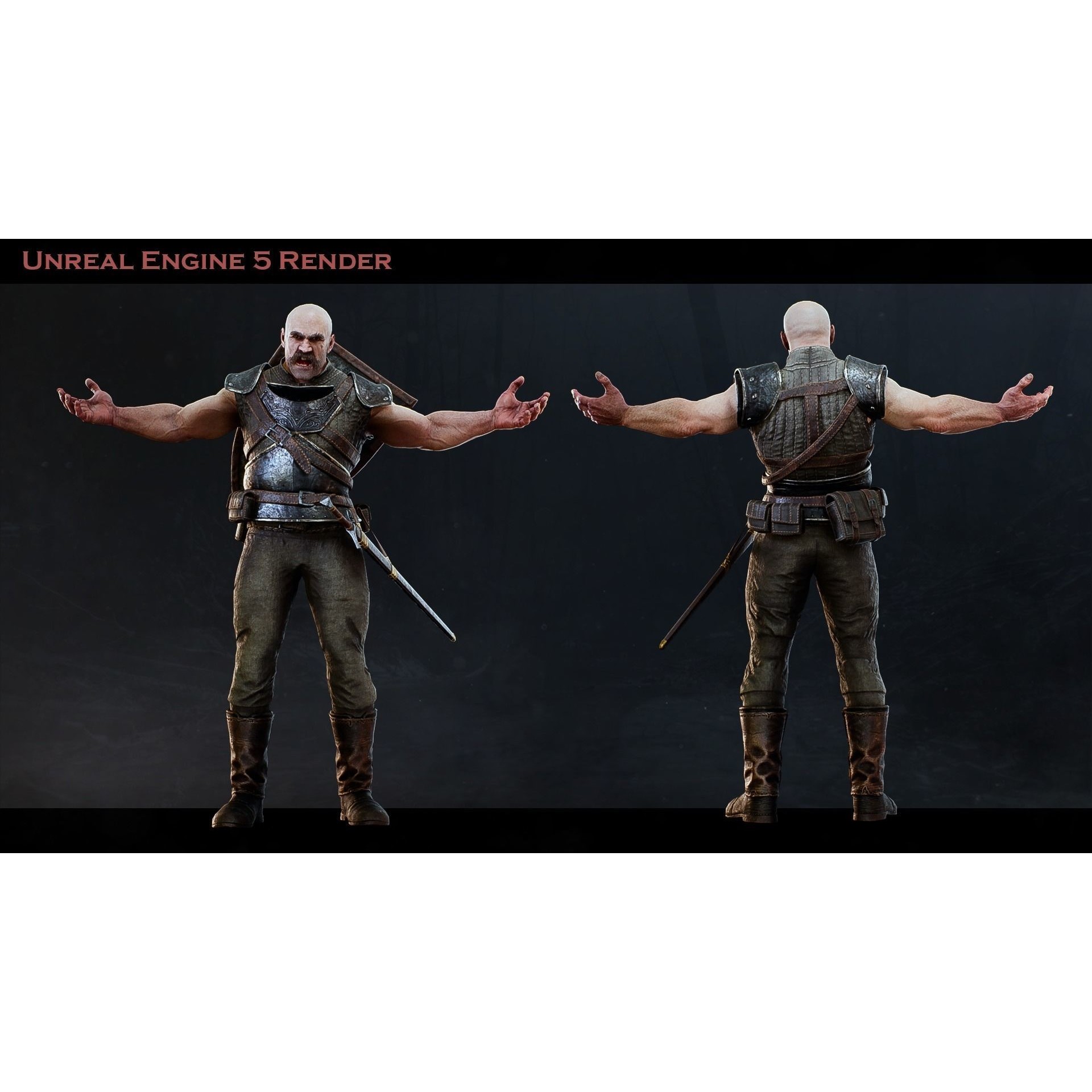 Knight Errant - Low-Poly Game-Ready 3D Model - View 5