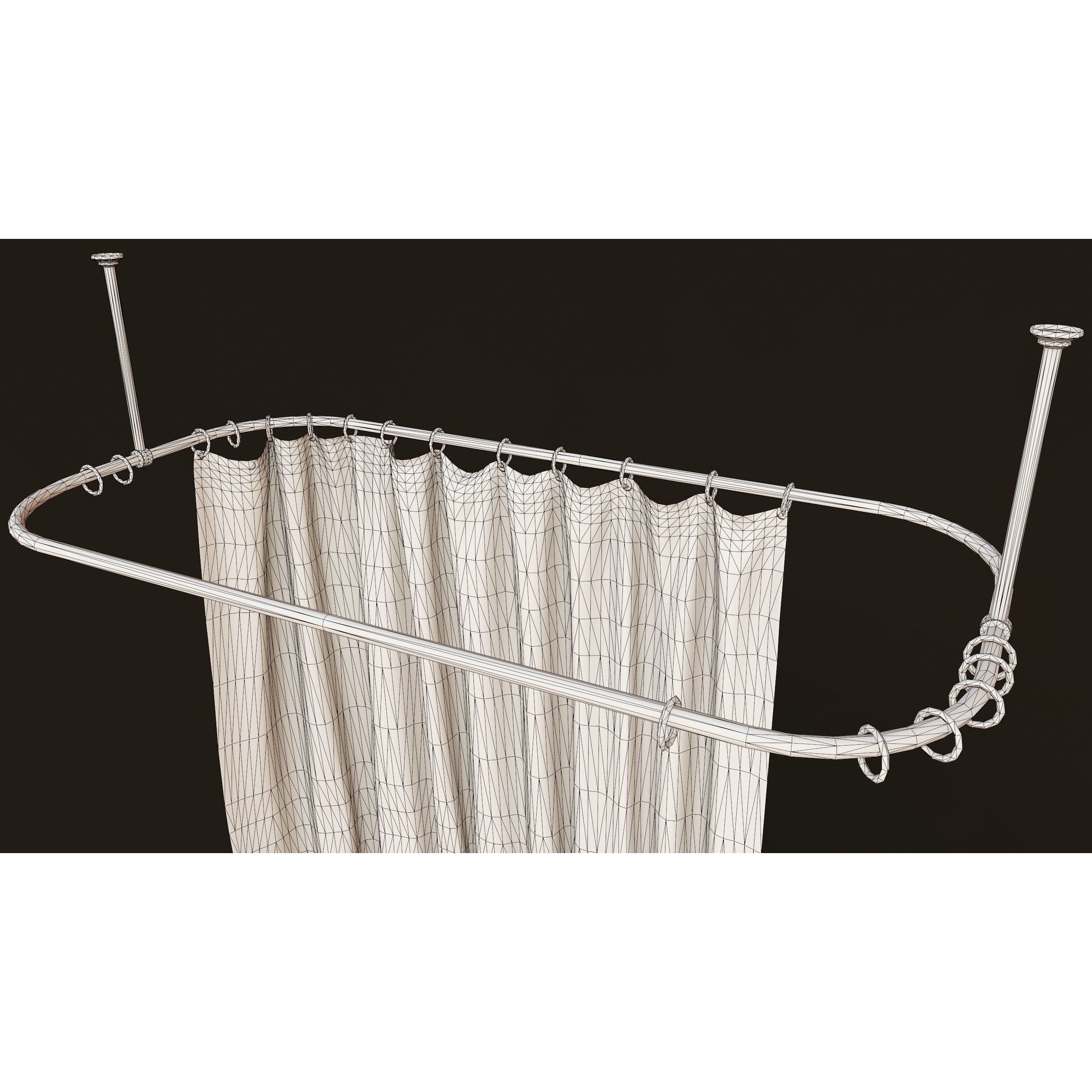 Antique Bathtub - Low-Poly Game-Ready 3D Model - View 18