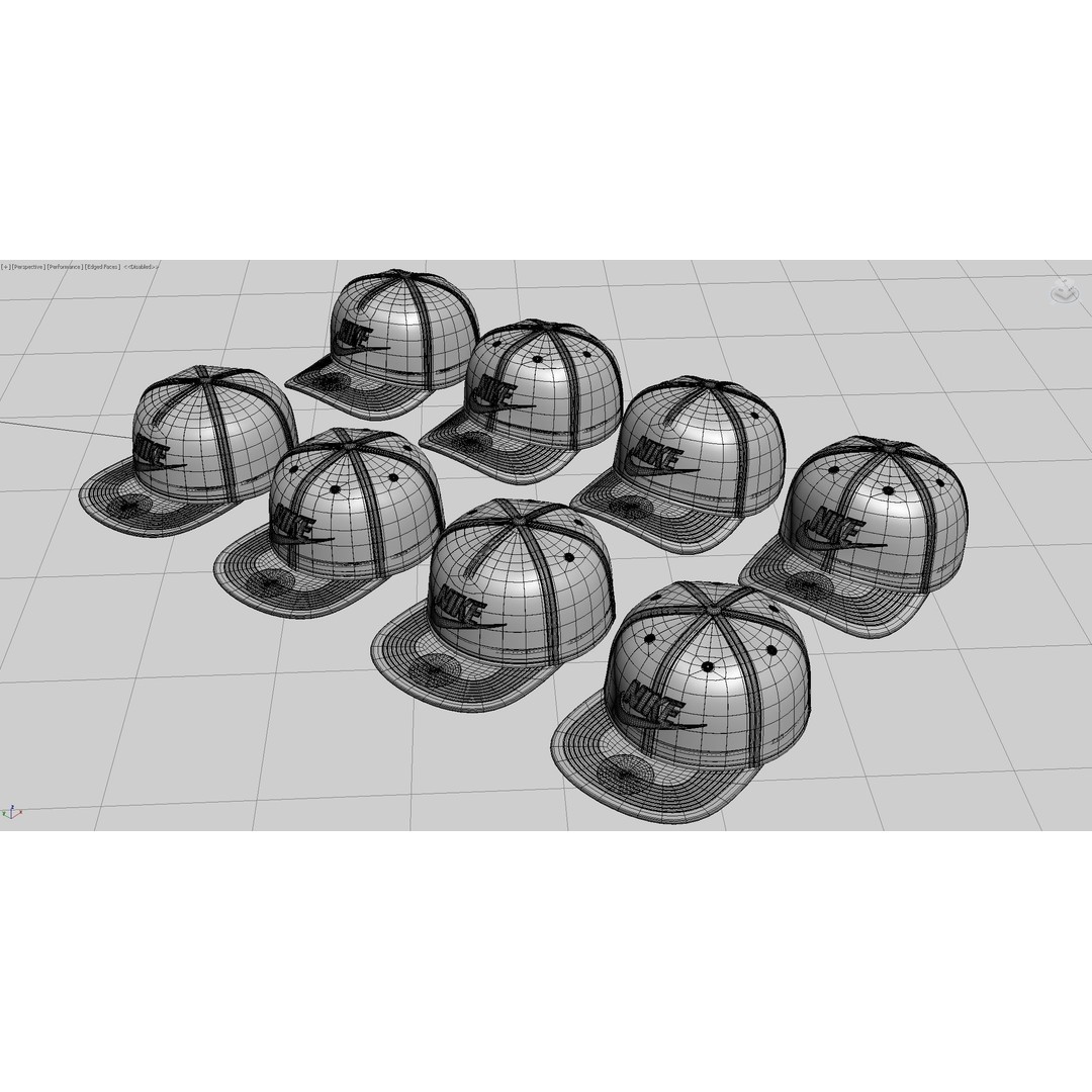 Red Snapback Cap 3D Model – Photorealistic Clothing Asset, FBX, OBJ - View 16