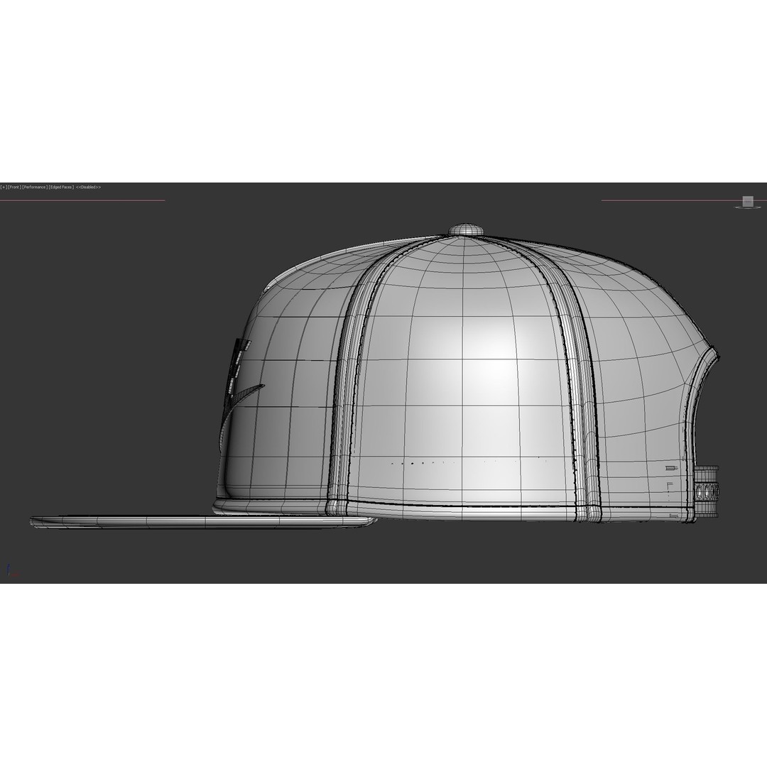 Red Snapback Cap 3D Model – Photorealistic Clothing Asset, FBX, OBJ - View 18