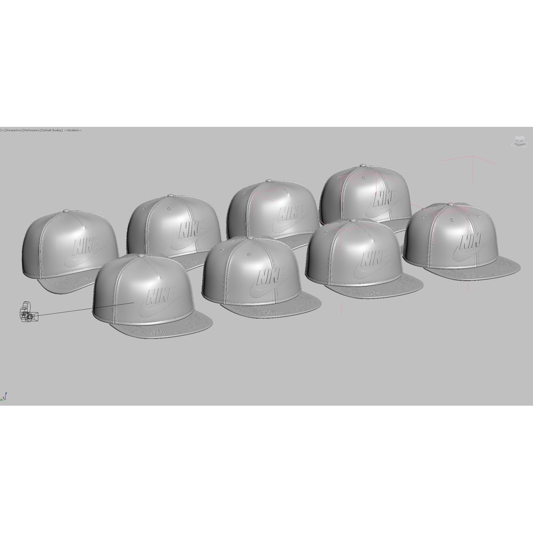 Red Snapback Cap 3D Model – Photorealistic Clothing Asset, FBX, OBJ - View 25