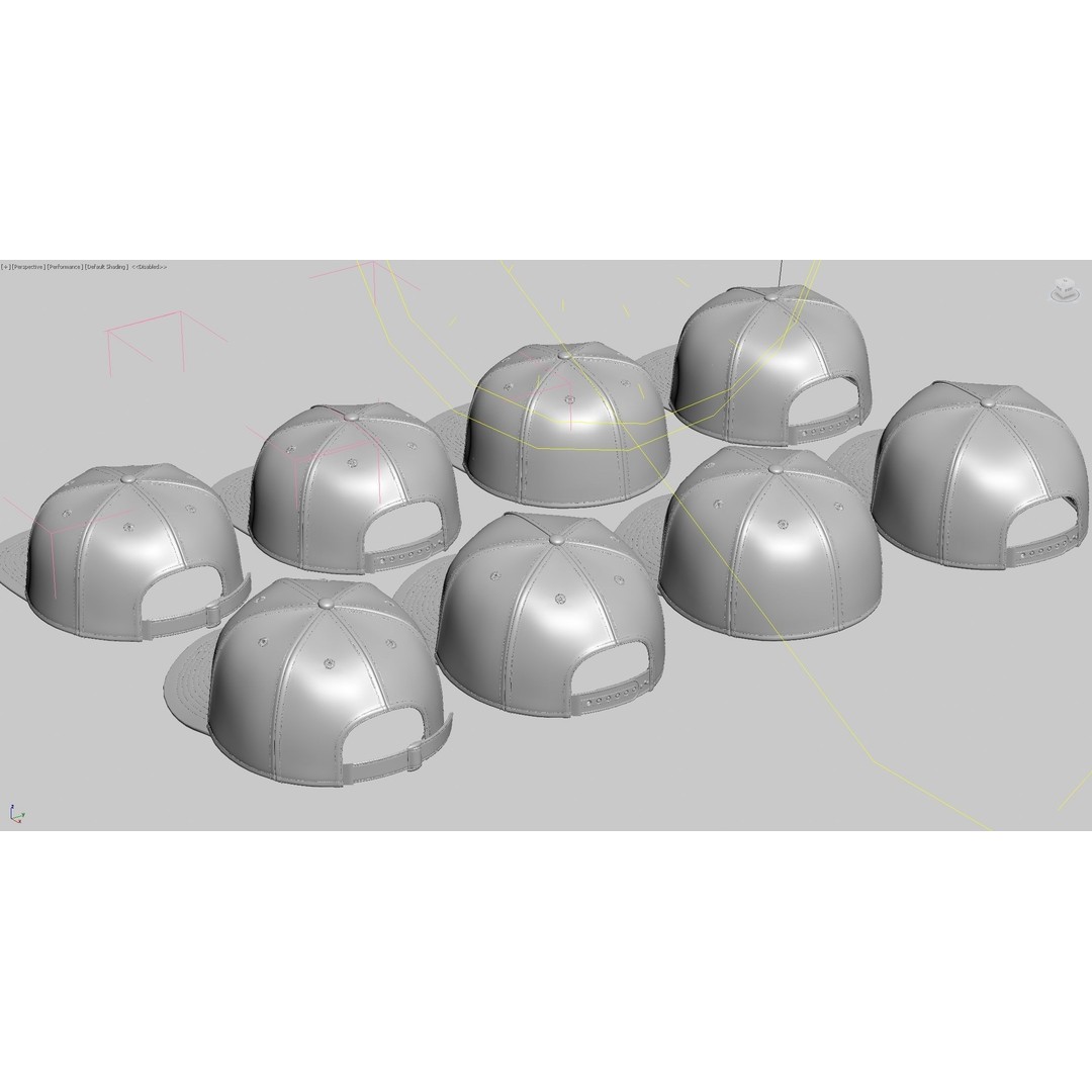 Red Snapback Cap 3D Model – Photorealistic Clothing Asset, FBX, OBJ - View 26