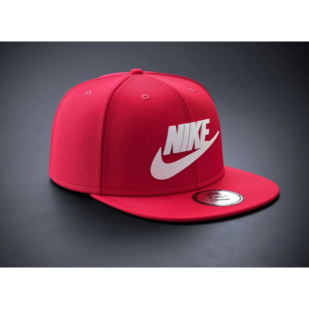 Red Snapback Cap 3D Model – Photorealistic Clothing Asset, FBX, OBJ - View 8