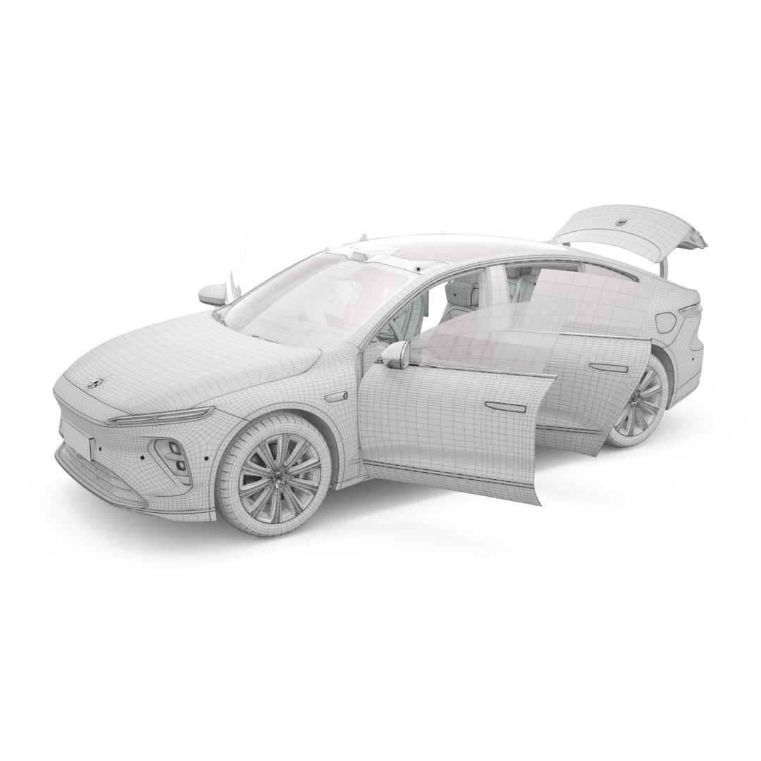NIO ET7 3D Model – Luxury Sedan with Interior, FBX, OBJ, Blender - View 19