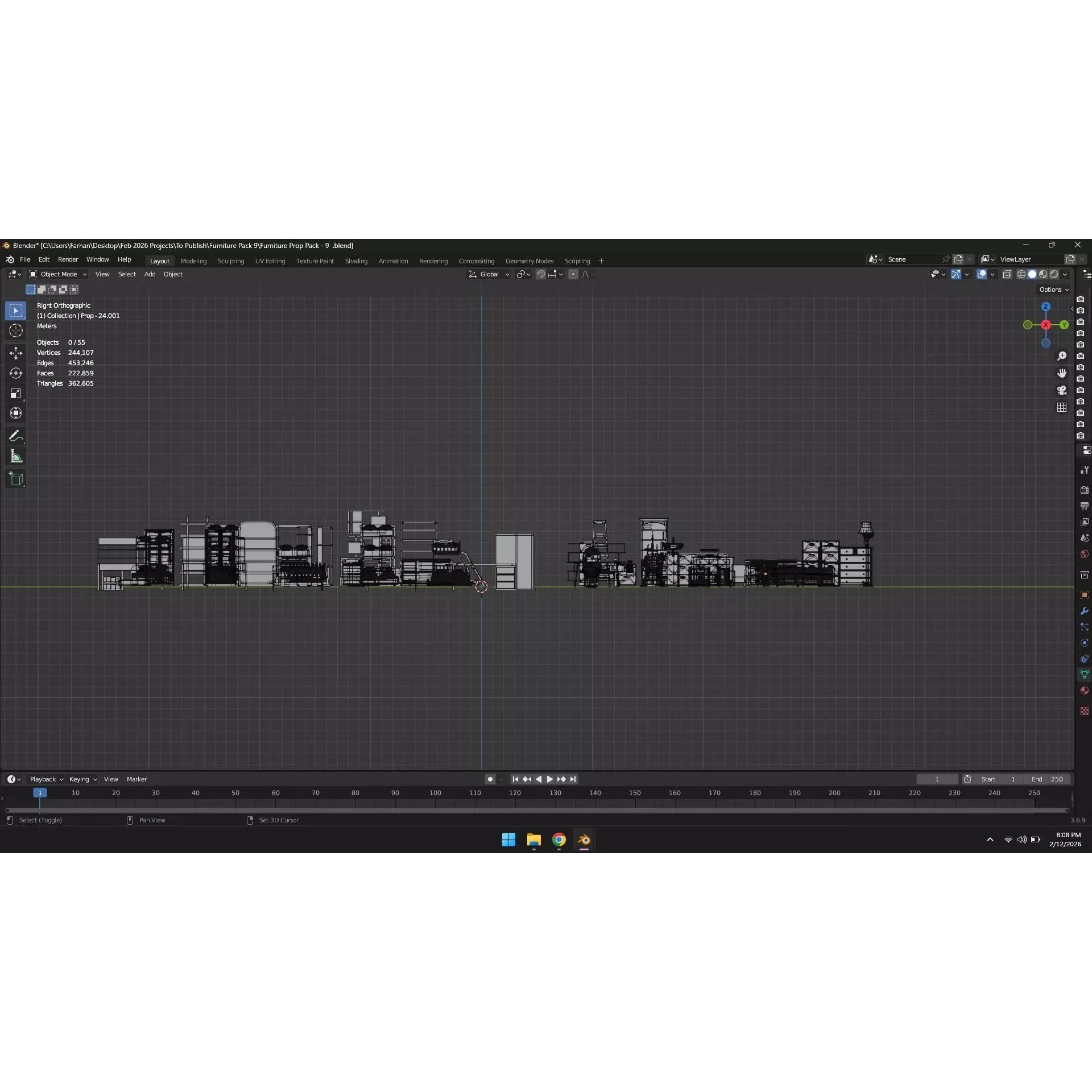 Low Poly Furniture Pack - Low-Poly Game-Ready 3D Model - View 20