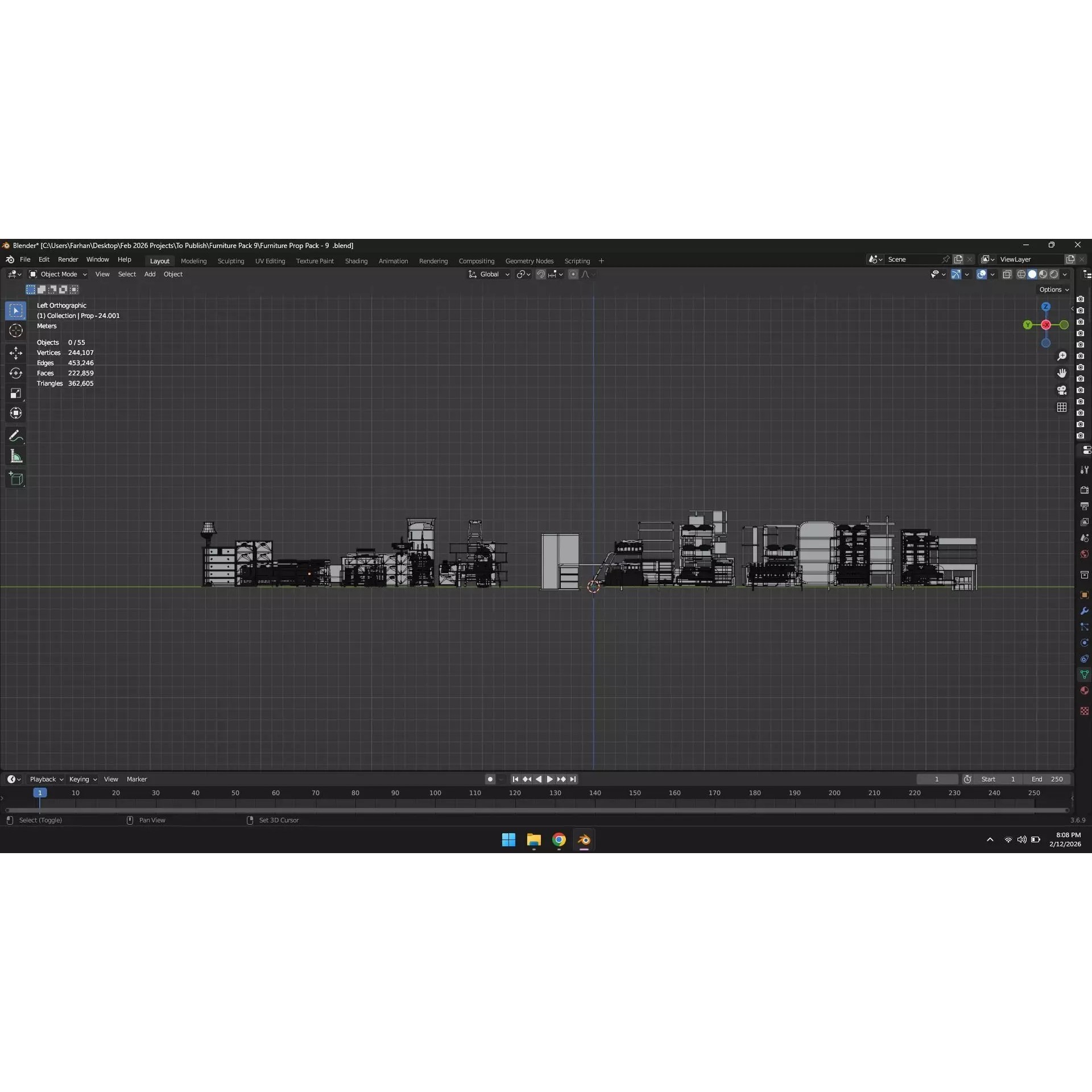 Low Poly Furniture Pack - Low-Poly Game-Ready 3D Model - View 29