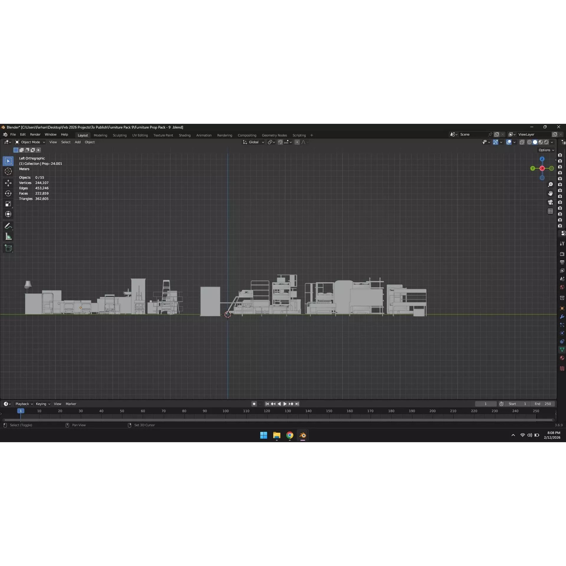 Low Poly Furniture Pack - Low-Poly Game-Ready 3D Model - View 50