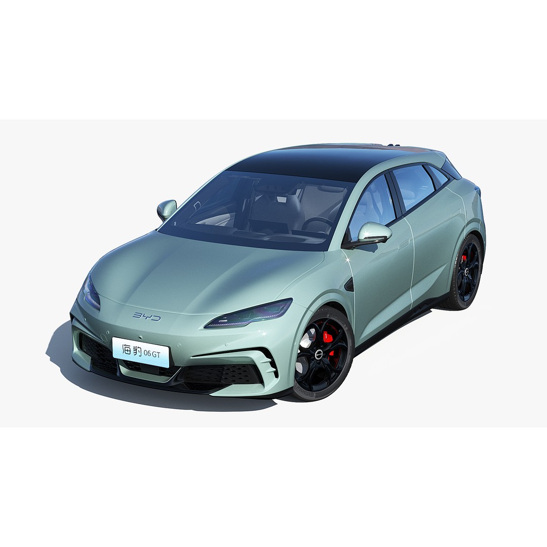 BYD Seal 06 GT 3D Model – Electric Hatchback, FBX, OBJ, PBR - View 3