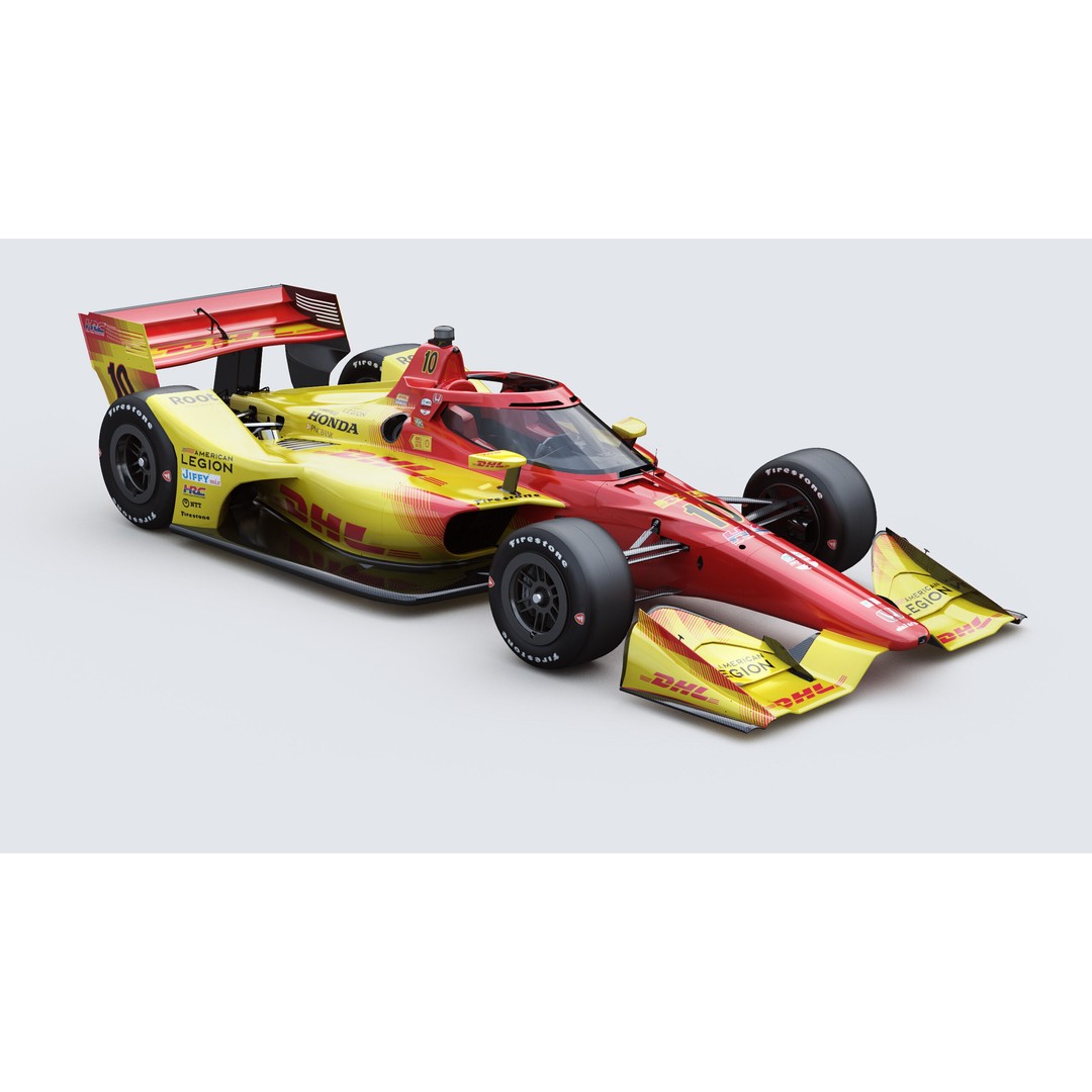 Indycar Road Version 3D Model – High Detail Racing Car, FBX, PBR - View 10