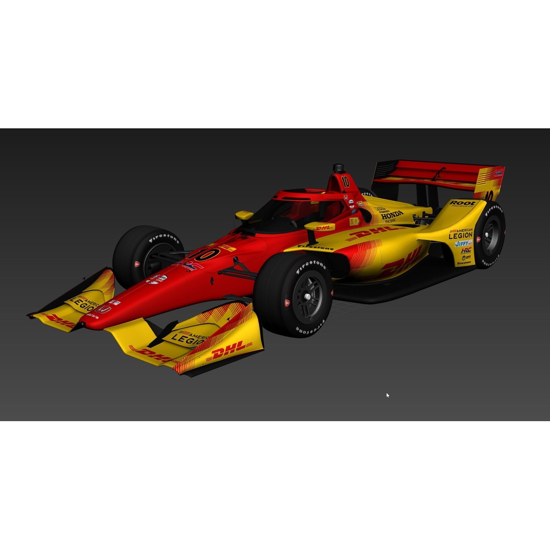 Indycar Road Version 3D Model – High Detail Racing Car, FBX, PBR - View 17