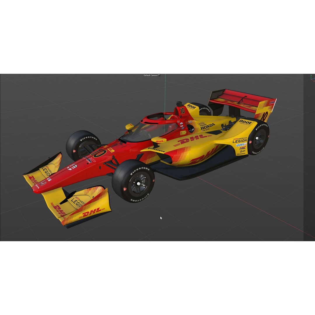 Indycar Road Version 3D Model – High Detail Racing Car, FBX, PBR - View 18