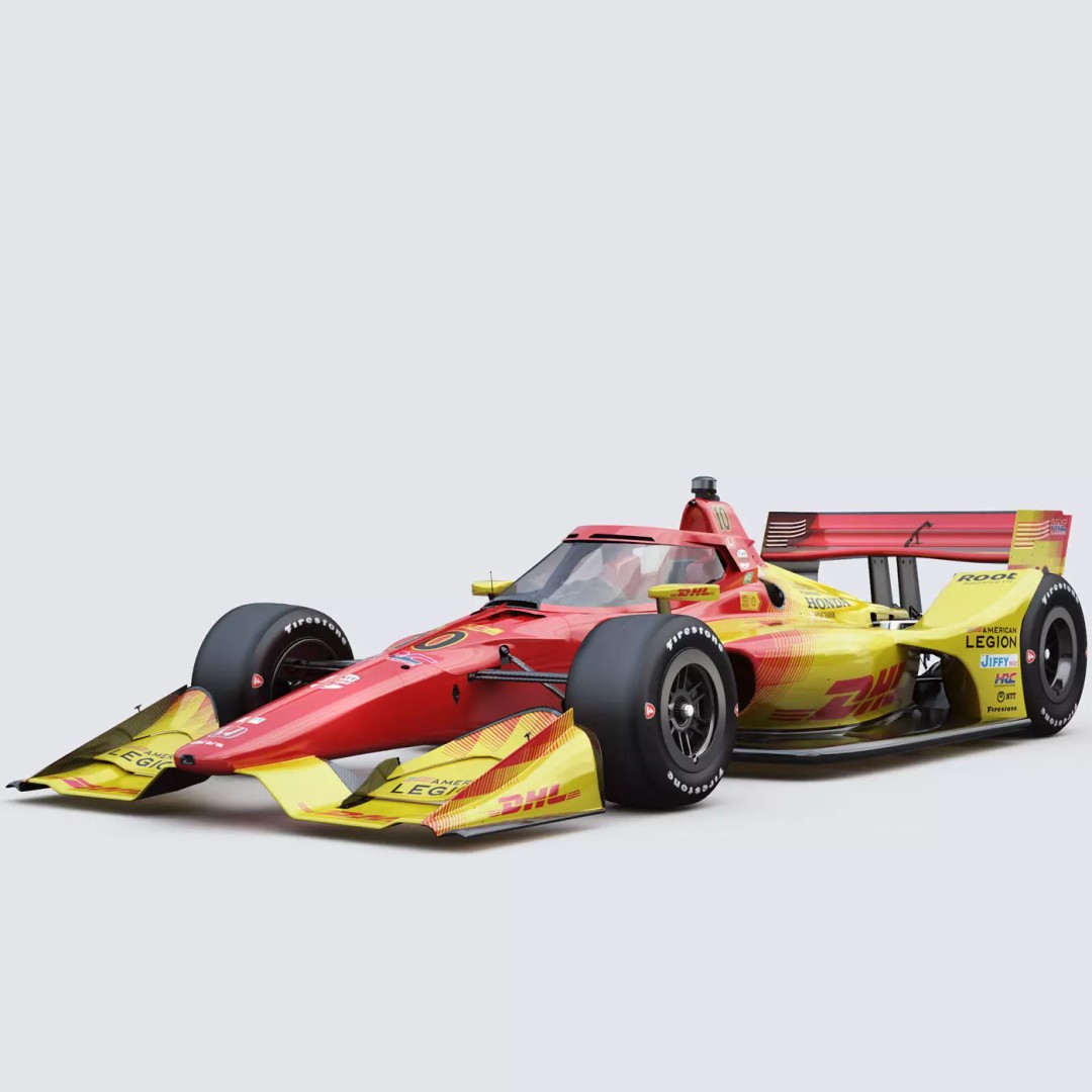 Indycar Road Version 3D Model – High Detail Racing Car, FBX, PBR - View 2