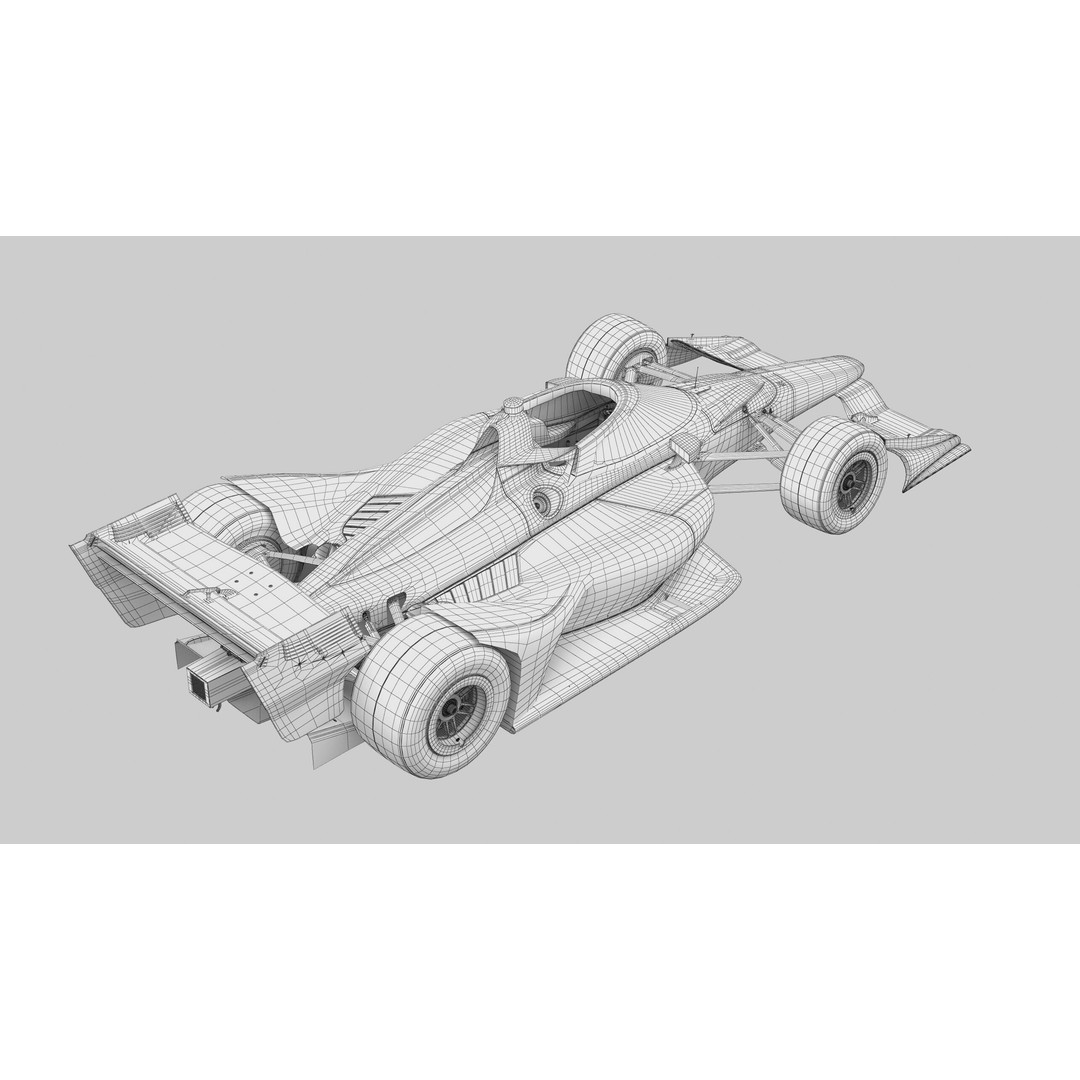 Indycar Road Version 3D Model – High Detail Racing Car, FBX, PBR - View 23