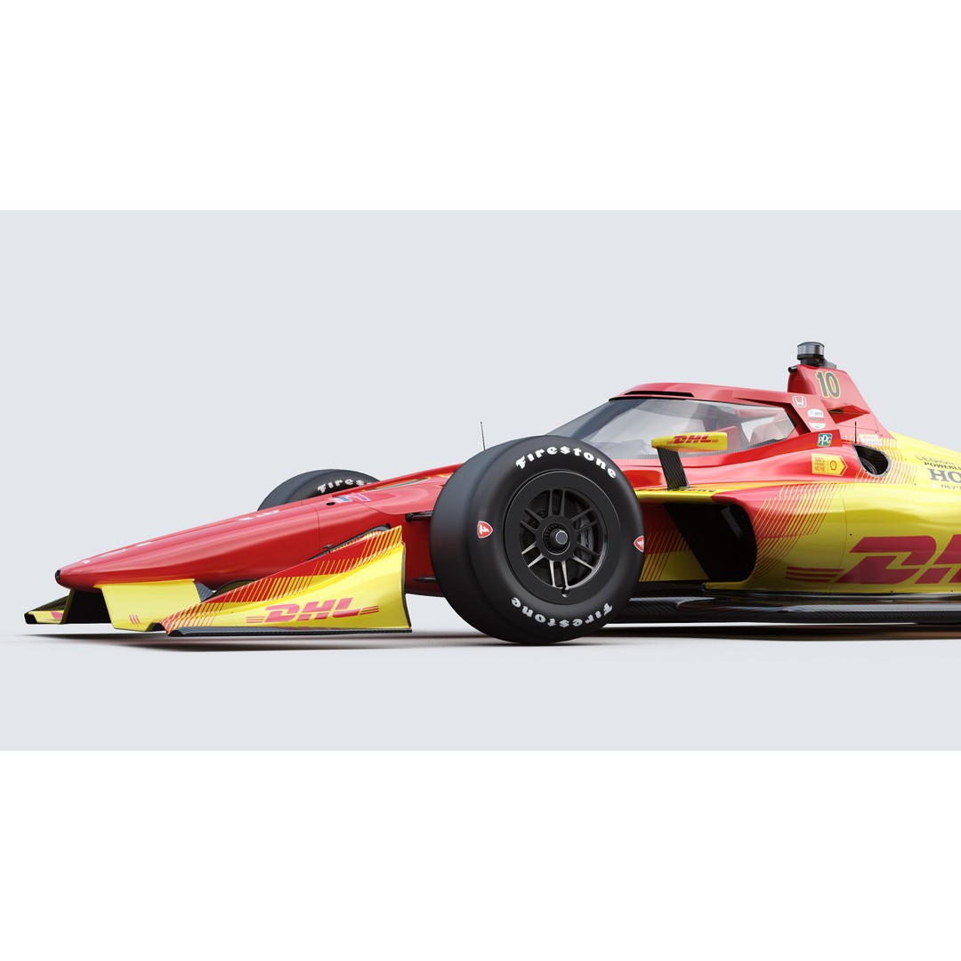 Indycar Road Version 3D Model – High Detail Racing Car, FBX, PBR - View 4