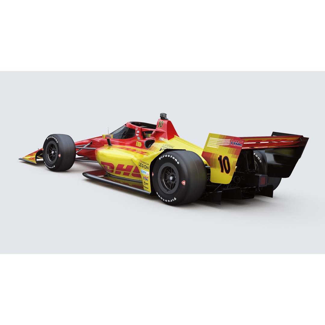 Indycar Road Version 3D Model – High Detail Racing Car, FBX, PBR - View 6