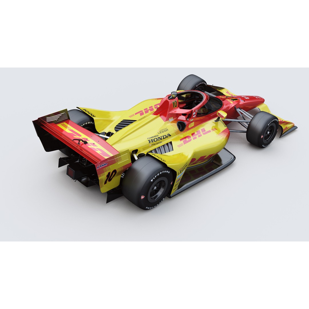 Indycar Road Version 3D Model – High Detail Racing Car, FBX, PBR - View 8