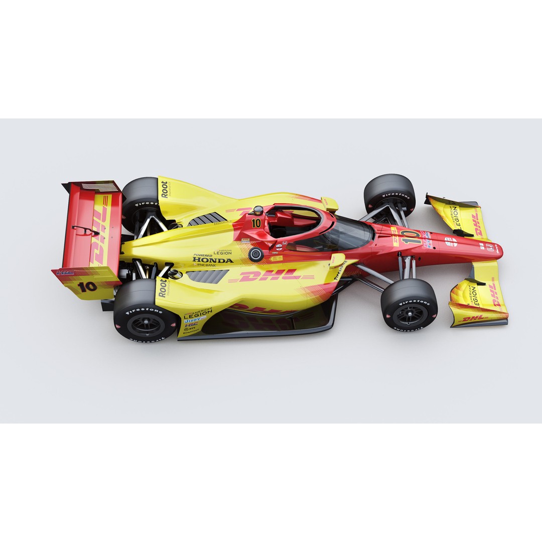 Indycar Road Version 3D Model – High Detail Racing Car, FBX, PBR - View 9