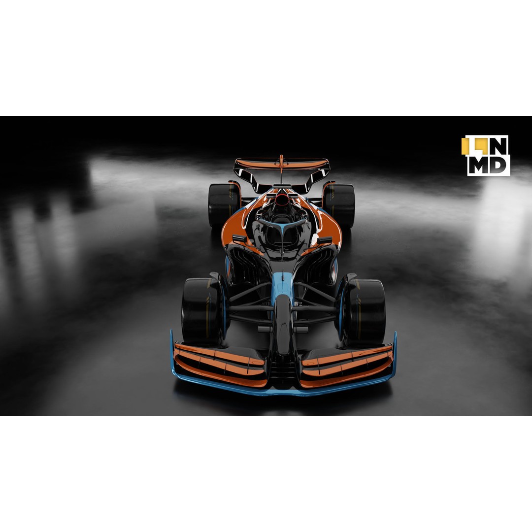 Formula 1 Racing Car 3D Model – Low Poly Game Asset, FBX & OBJ - View 10
