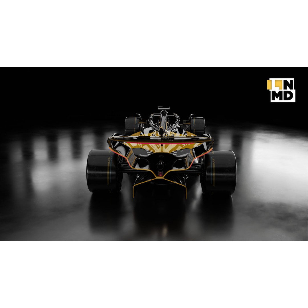 Formula 1 Racing Car 3D Model – Low Poly Game Asset, FBX & OBJ - View 12