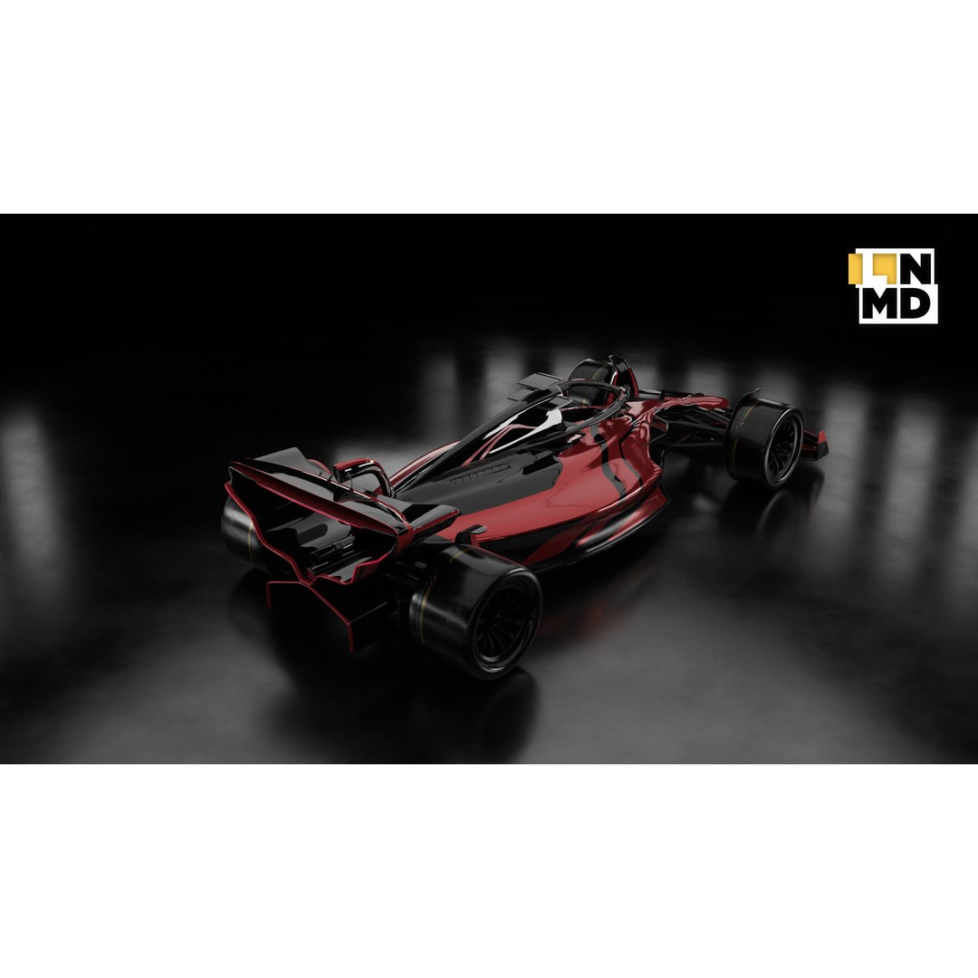Formula 1 Racing Car 3D Model – Low Poly Game Asset, FBX & OBJ - View 14