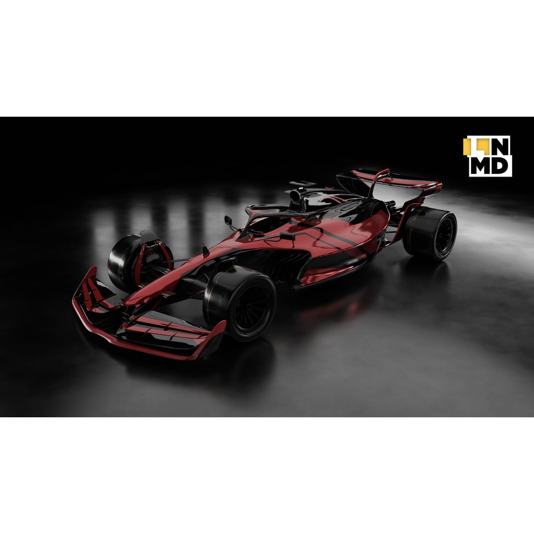 Formula 1 Racing Car 3D Model – Low Poly Game Asset, FBX & OBJ - View 15