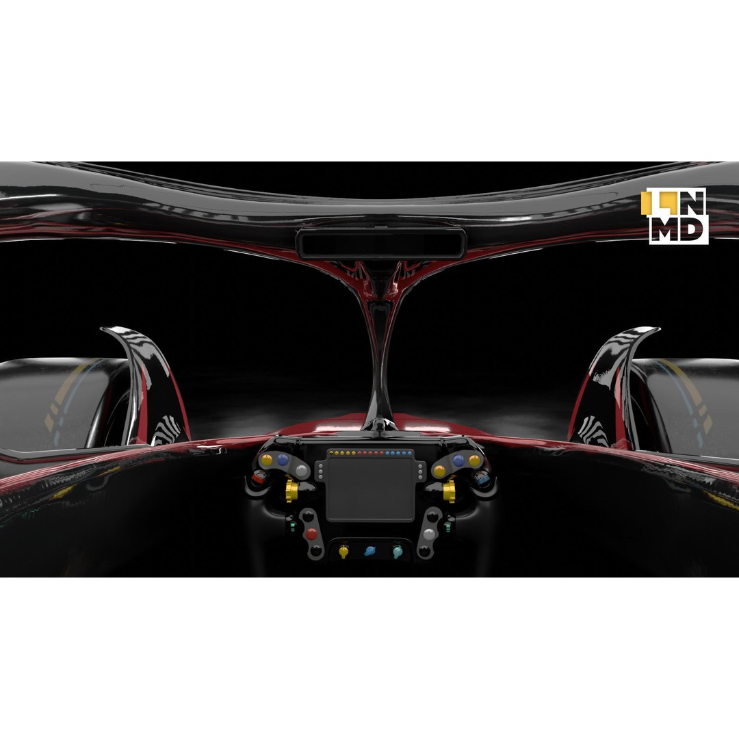 Formula 1 Racing Car 3D Model – Low Poly Game Asset, FBX & OBJ - View 17