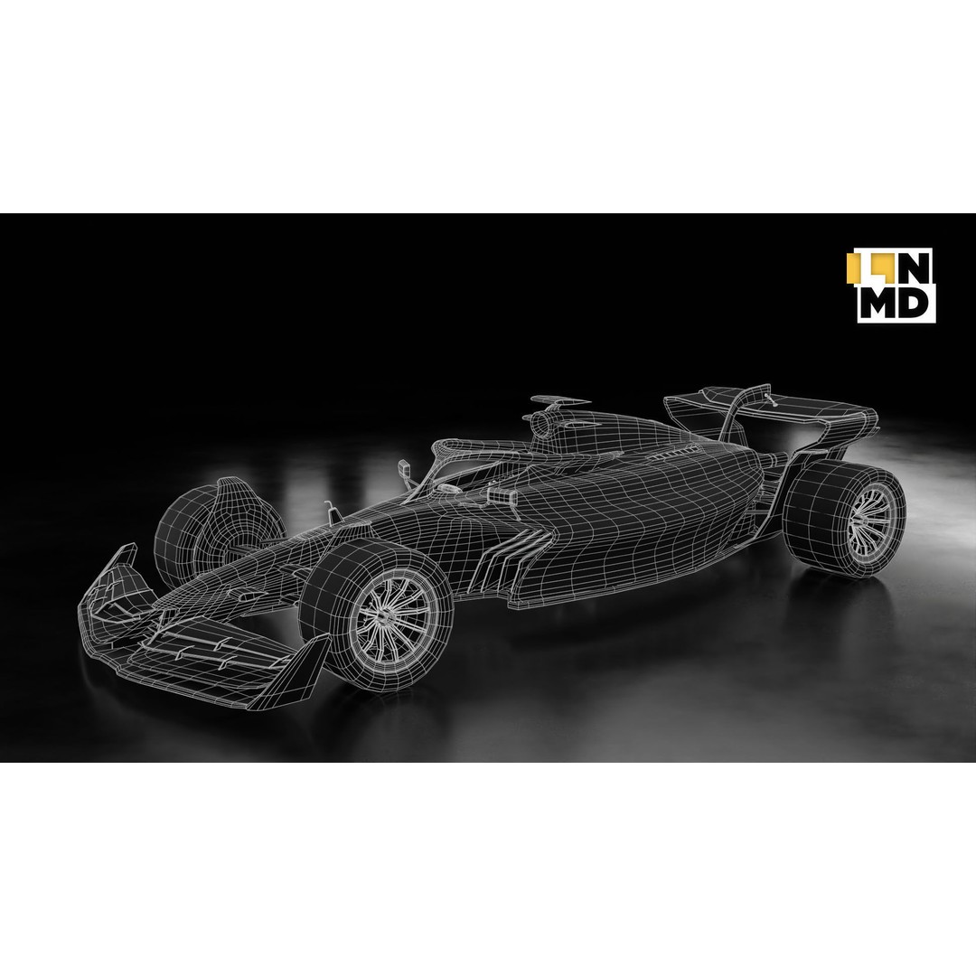 Formula 1 Racing Car 3D Model – Low Poly Game Asset, FBX & OBJ - View 18