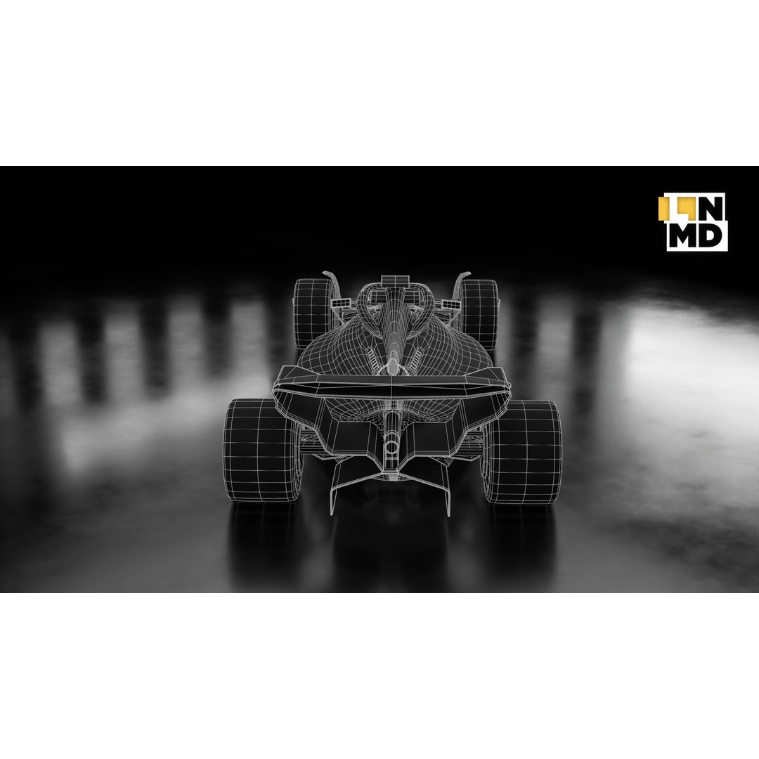 Formula 1 Racing Car 3D Model – Low Poly Game Asset, FBX & OBJ - View 19