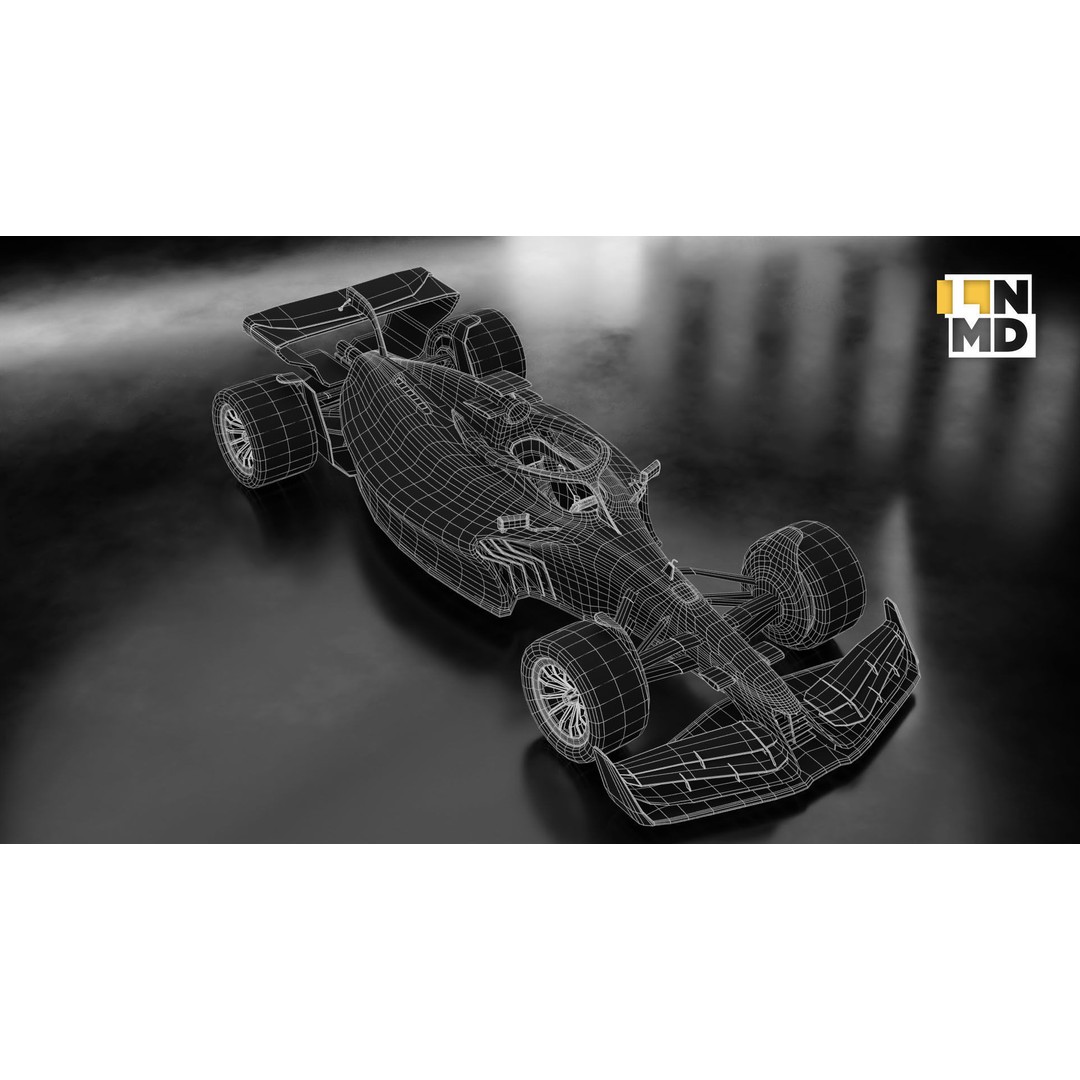 Formula 1 Racing Car 3D Model – Low Poly Game Asset, FBX & OBJ - View 20