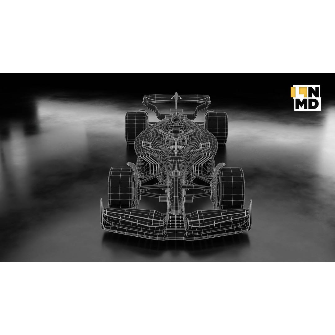 Formula 1 Racing Car 3D Model – Low Poly Game Asset, FBX & OBJ - View 21