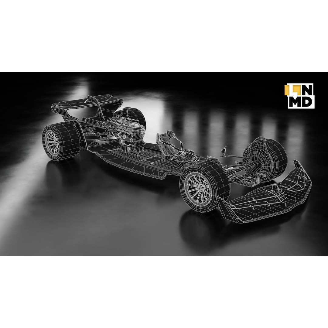 Formula 1 Racing Car 3D Model – Low Poly Game Asset, FBX & OBJ - View 22