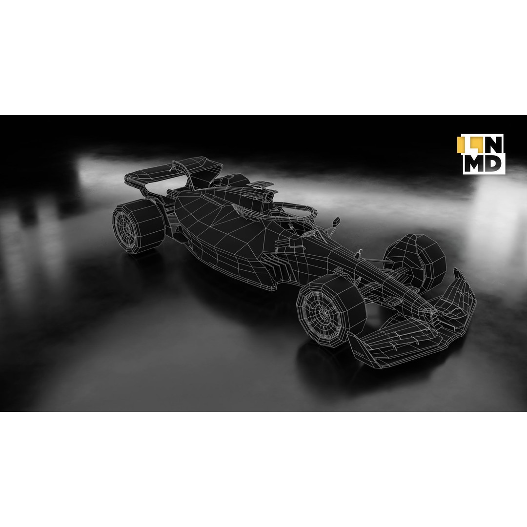 Formula 1 Racing Car 3D Model – Low Poly Game Asset, FBX & OBJ - View 31