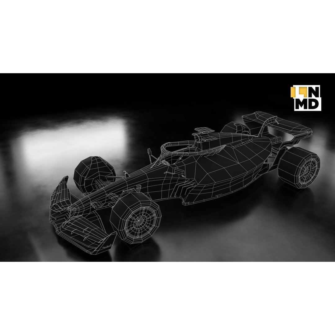Formula 1 Racing Car 3D Model – Low Poly Game Asset, FBX & OBJ - View 32