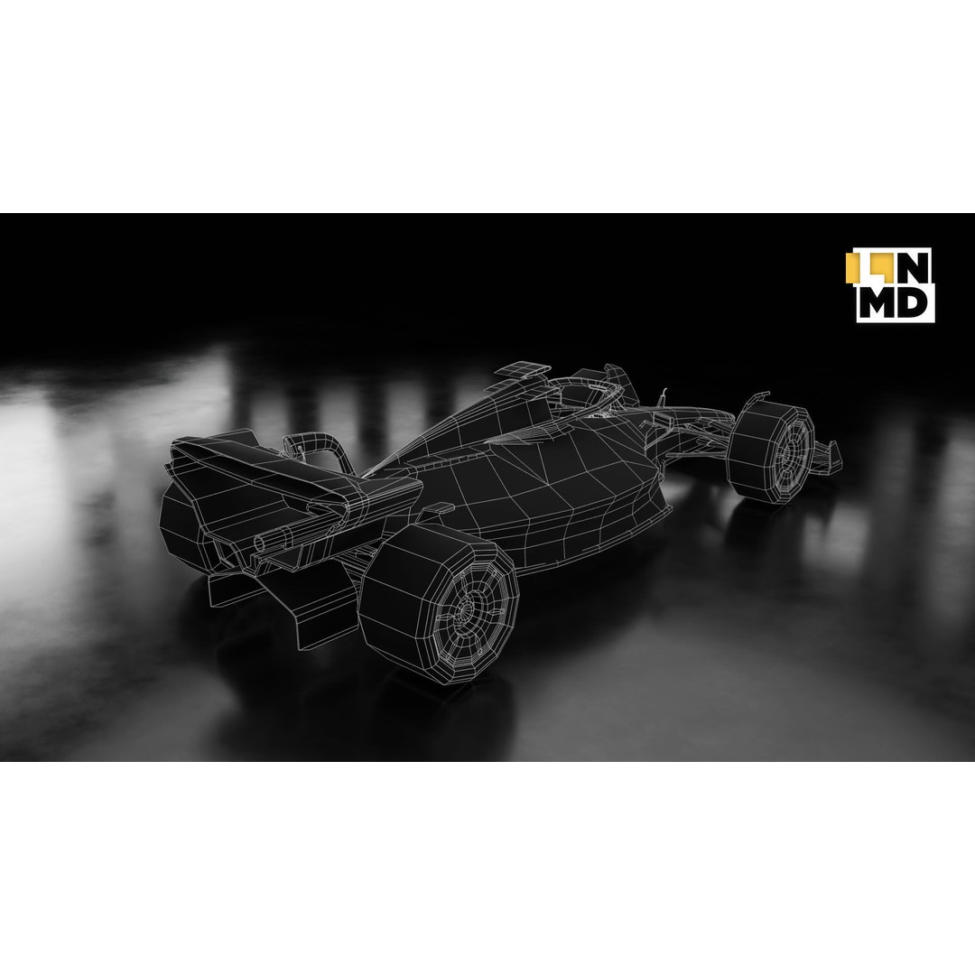 Formula 1 Racing Car 3D Model – Low Poly Game Asset, FBX & OBJ - View 33