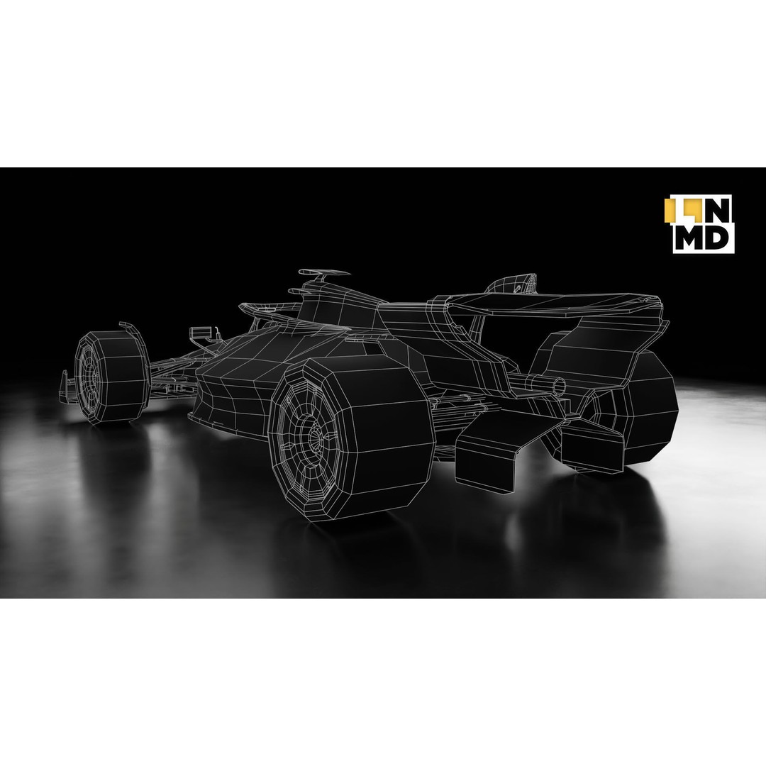 Formula 1 Racing Car 3D Model – Low Poly Game Asset, FBX & OBJ - View 34