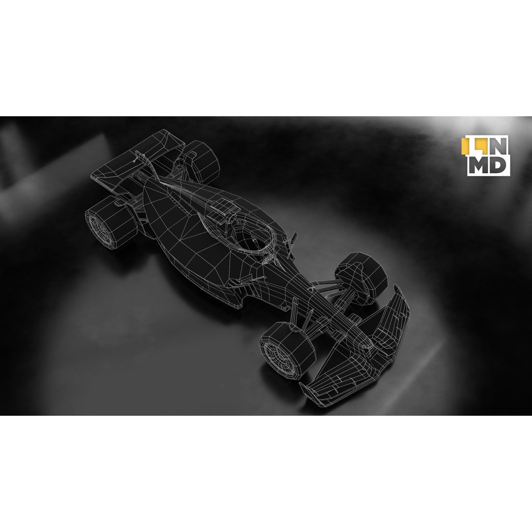 Formula 1 Racing Car 3D Model – Low Poly Game Asset, FBX & OBJ - View 35