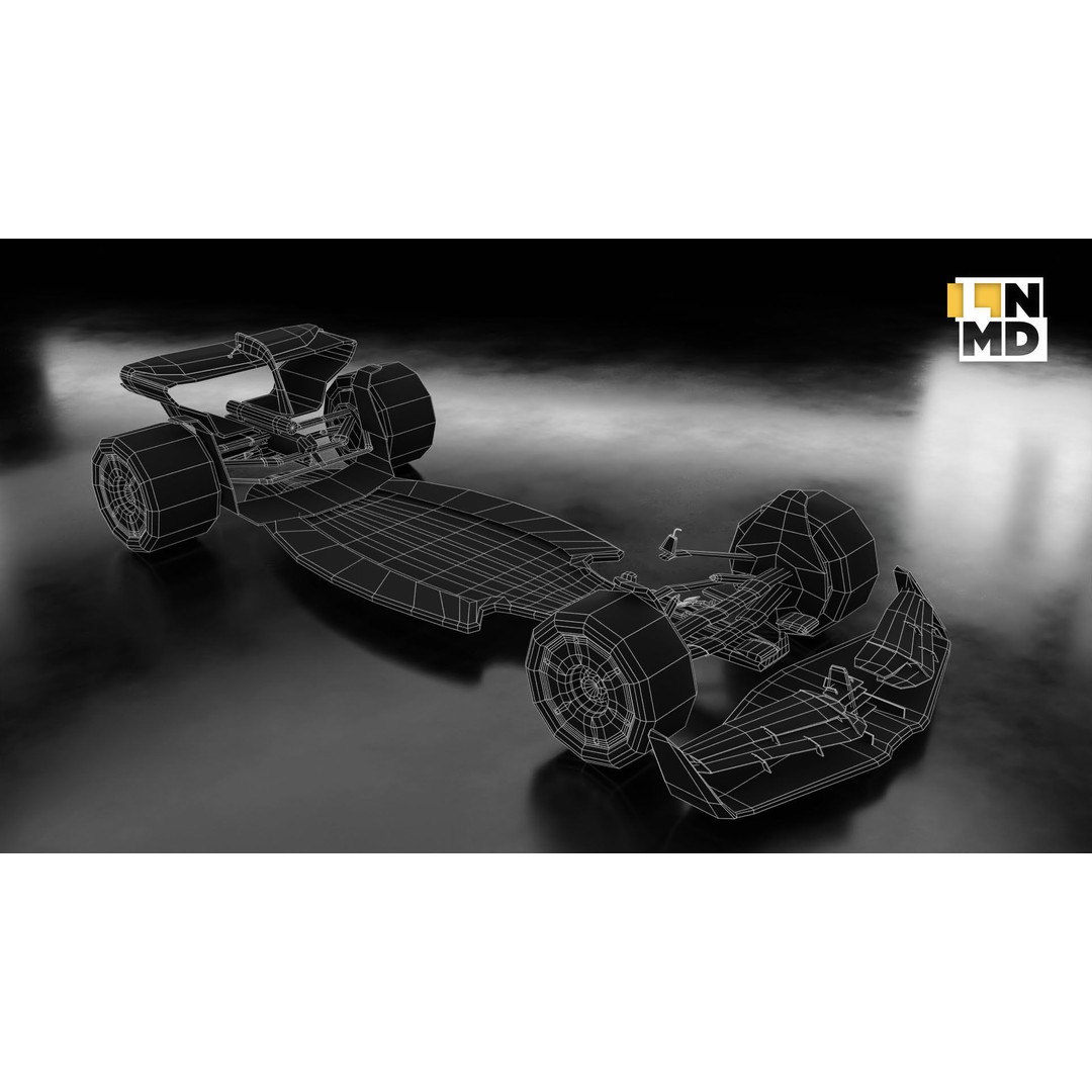 Formula 1 Racing Car 3D Model – Low Poly Game Asset, FBX & OBJ - View 36