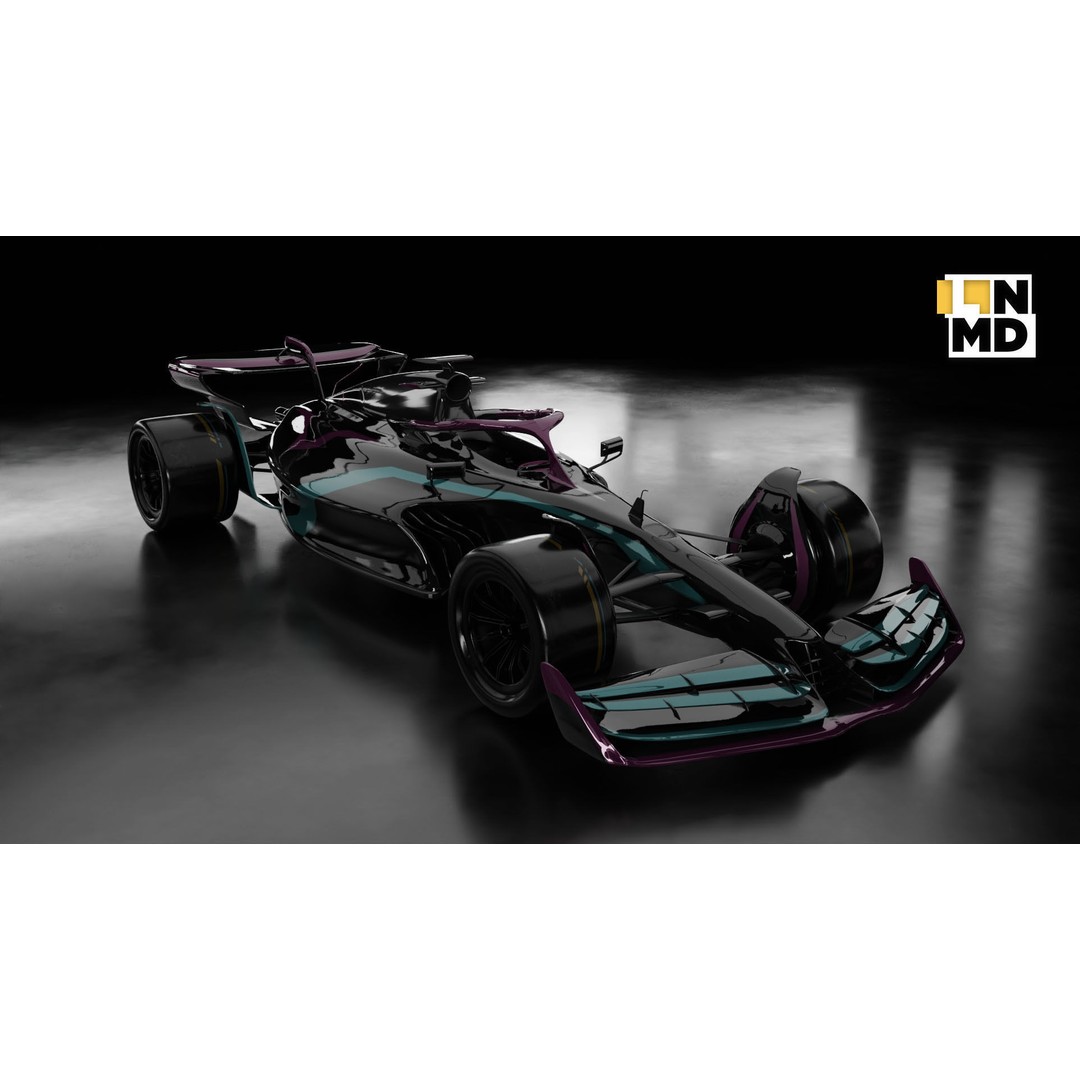 Formula 1 Racing Car 3D Model – Low Poly Game Asset, FBX & OBJ - View 5