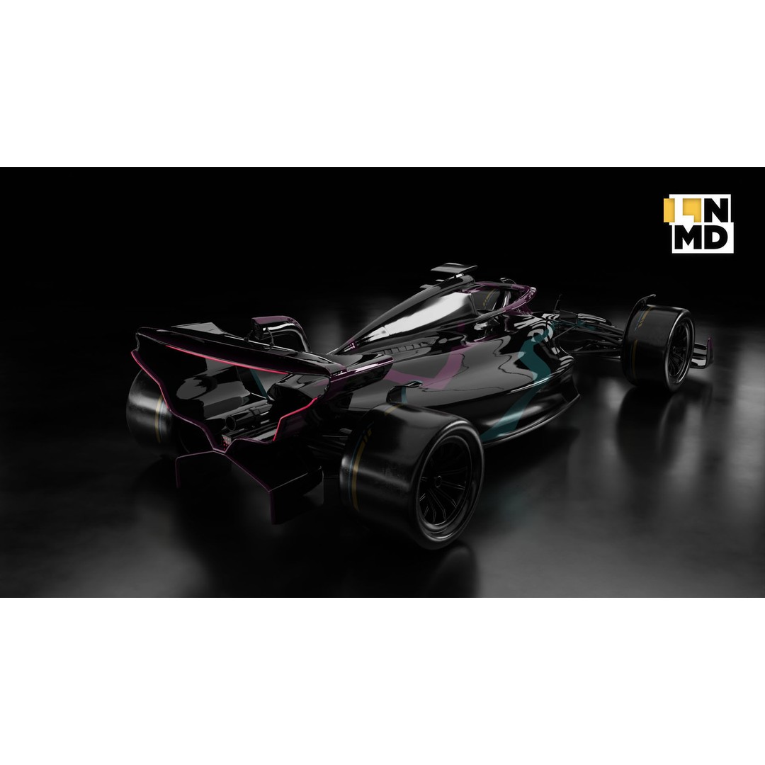 Formula 1 Racing Car 3D Model – Low Poly Game Asset, FBX & OBJ - View 6