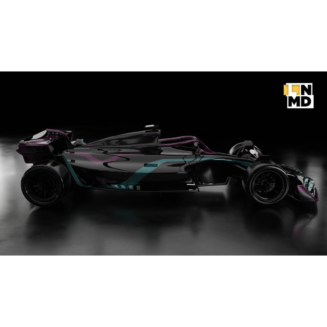 Formula 1 Racing Car 3D Model – Low Poly Game Asset, FBX & OBJ - View 7