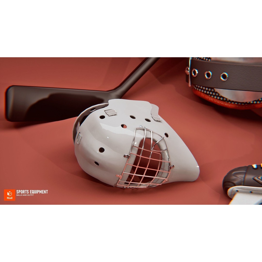 Sports Equipment 3D Model – Low Poly Game Ready Asset, FBX - View 10