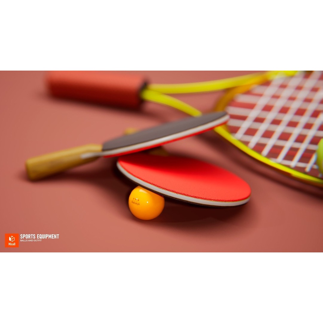 Sports Equipment 3D Model – Low Poly Game Ready Asset, FBX - View 11