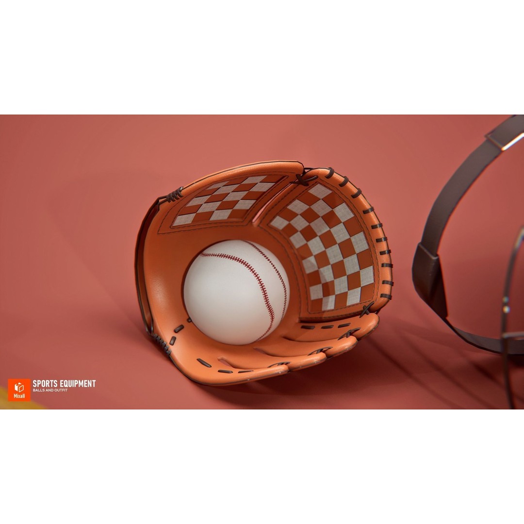 Sports Equipment 3D Model – Low Poly Game Ready Asset, FBX - View 16