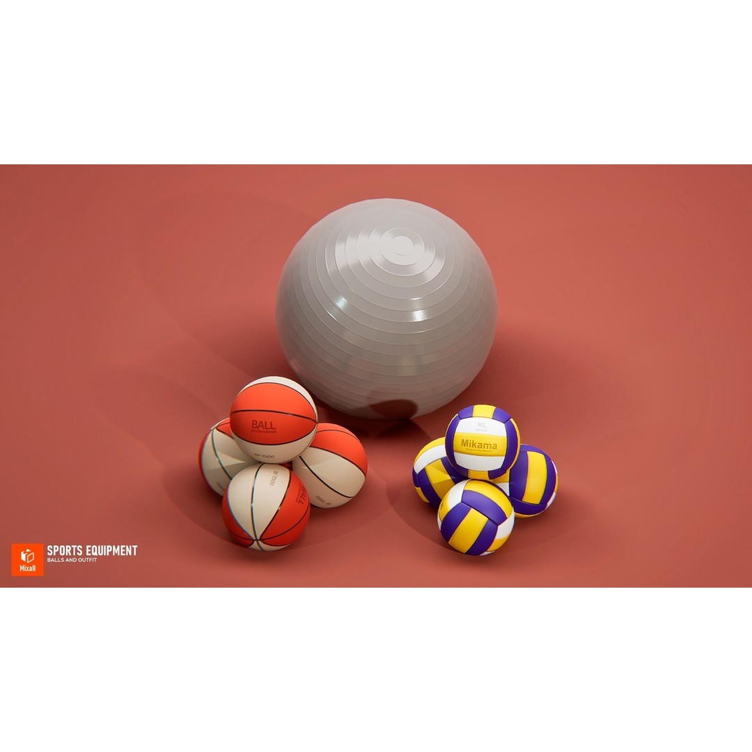 Sports Equipment 3D Model – Low Poly Game Ready Asset, FBX - View 3