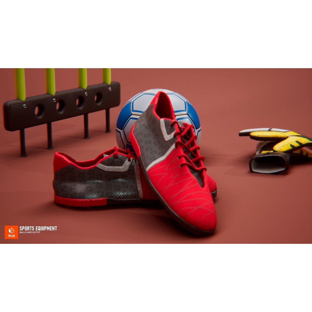 Sports Equipment 3D Model – Low Poly Game Ready Asset, FBX - View 5