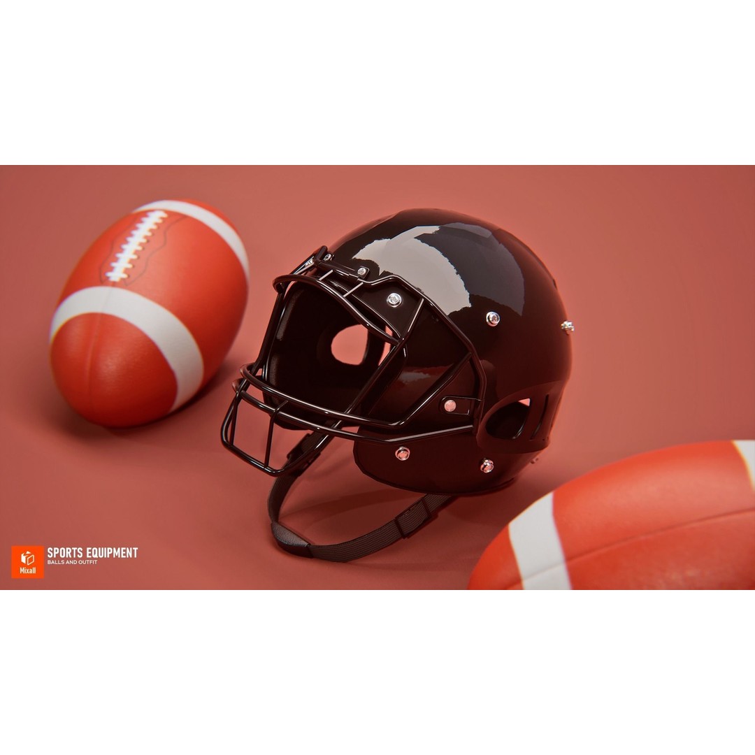 Sports Equipment 3D Model – Low Poly Game Ready Asset, FBX - View 9