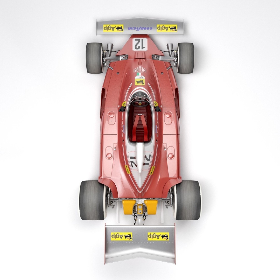 Ferrari F1 312T 1975 3D Model – High Poly Racing Car, FBX, Blender - View 10