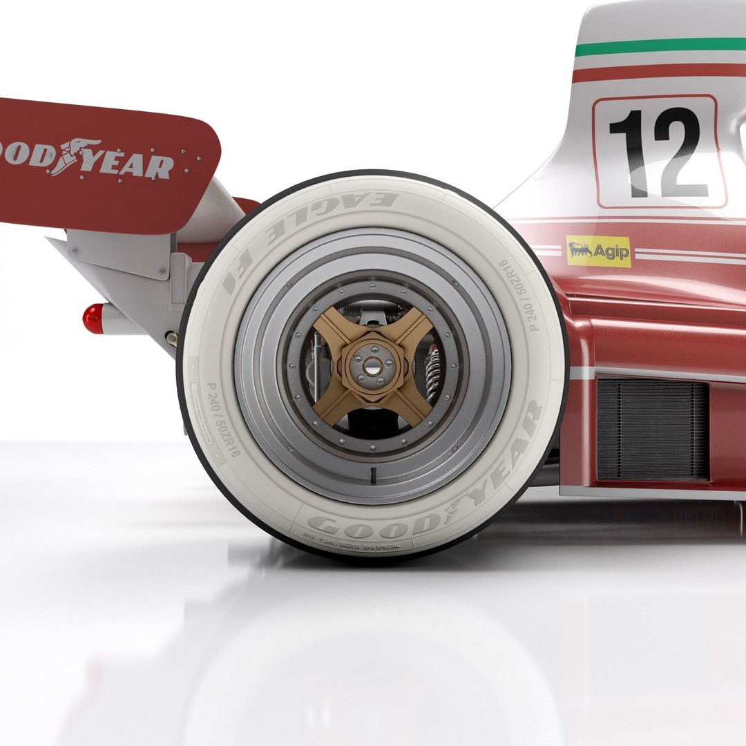 Ferrari F1 312T 1975 3D Model – High Poly Racing Car, FBX, Blender - View 11