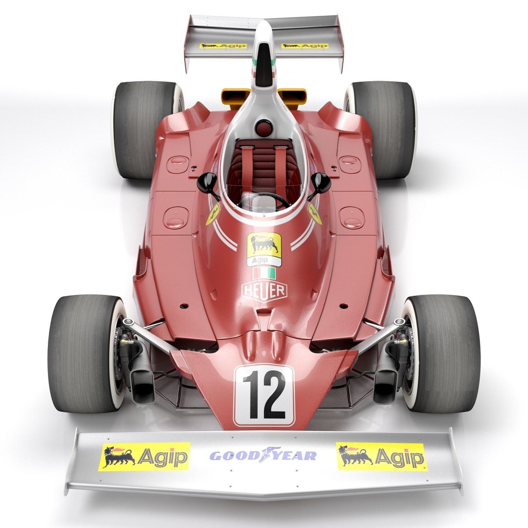 Ferrari F1 312T 1975 3D Model – High Poly Racing Car, FBX, Blender - View 13